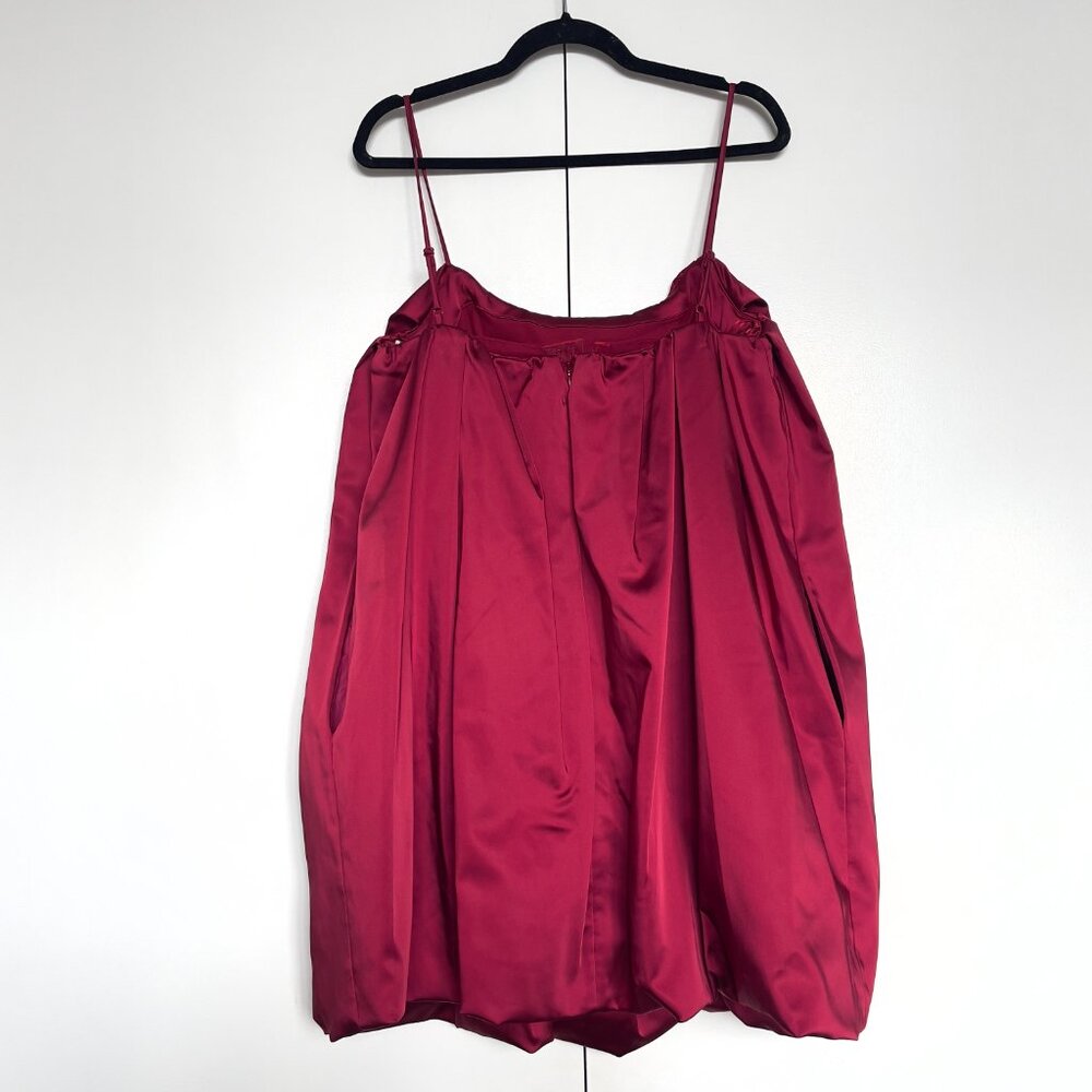 SIMKHAI | Cherry red "India" balloon bubble hem mini sleeveless dress | Size 8 - Picture 3 of 8